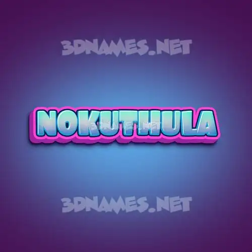 nokuthula in Phat Purple style - 3D name wallpaper