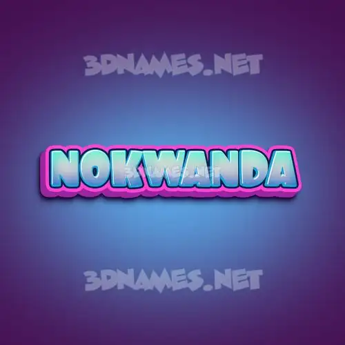 nokwanda in Phat Purple style - 3D name wallpaper