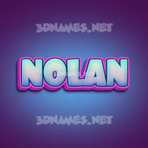 nolan in Phat Purple style - 3D name wallpaper