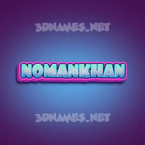 nomankhan in Phat Purple style - 3D name wallpaper