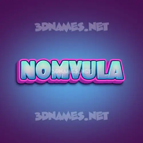 nomvula in Phat Purple style - 3D name wallpaper