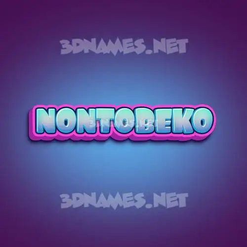 nontobeko in Phat Purple style - 3D name wallpaper