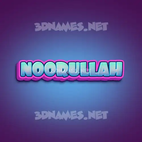 noorullah in Phat Purple style - 3D name wallpaper