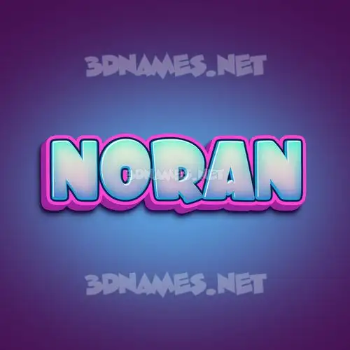 noran in Phat Purple style - 3D name wallpaper