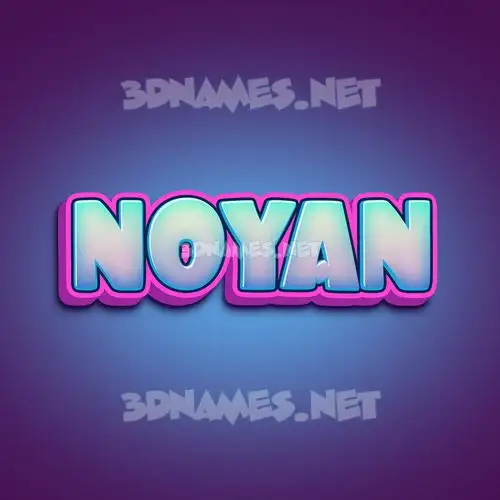 noyan in Phat Purple style - 3D name wallpaper