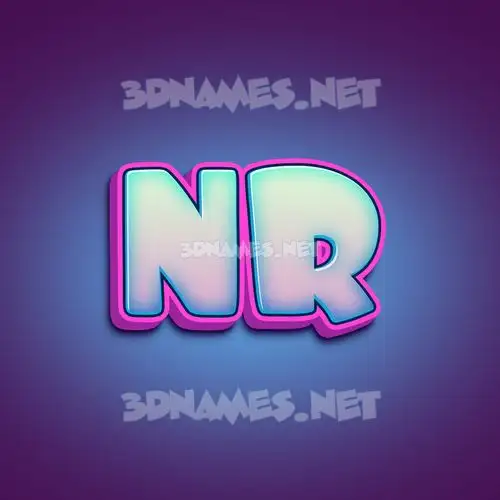 nr in Phat Purple style - 3D name wallpaper nr in Phat Purple style - 3D name wallpaper