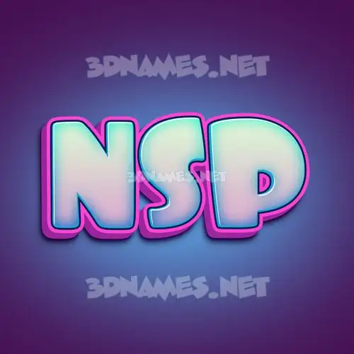nsp in Phat Purple style - 3D name wallpaper