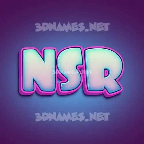 nsr in Phat Purple style - 3D name wallpaper nsr in Phat Purple style - 3D name wallpaper