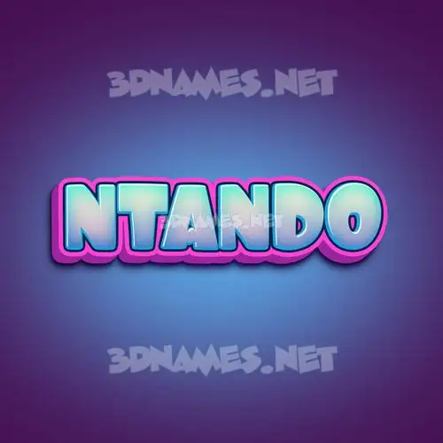 ntando in Phat Purple style - 3D name wallpaper