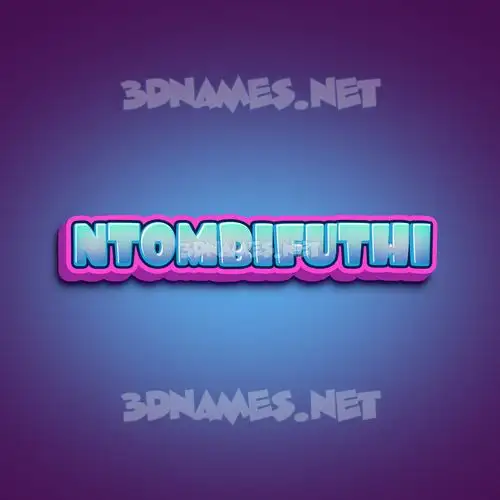 ntombifuthi in Phat Purple style - 3D name wallpaper
