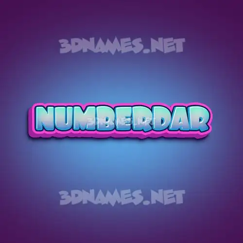 numberdar in Phat Purple style - 3D name wallpaper numberdar in Phat Purple style - 3D name wallpaper