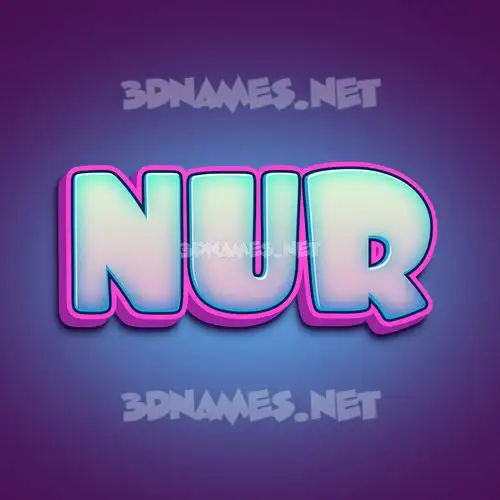 nur in Phat Purple style - 3D name wallpaper nur in Phat Purple style - 3D name wallpaper