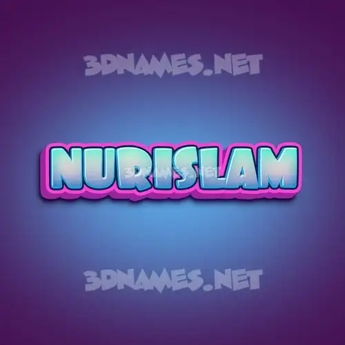 nurislam in Phat Purple style - 3D name wallpaper