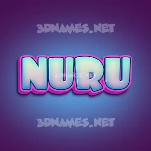 nuru in Phat Purple style - 3D name wallpaper