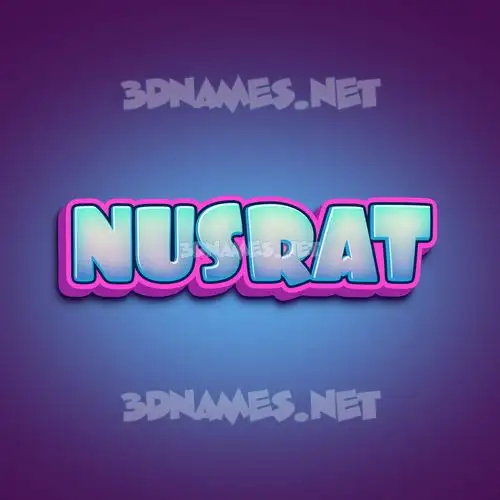nusrat in Phat Purple style - 3D name wallpaper