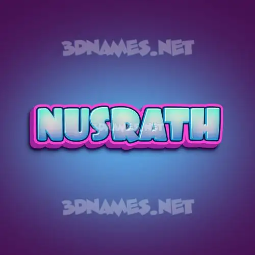 nusrath in Phat Purple style - 3D name wallpaper