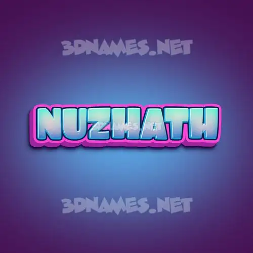 nuzhath in Phat Purple style - 3D name wallpaper nuzhath in Phat Purple style - 3D name wallpaper