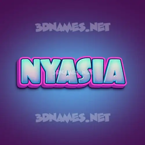 nyasia in Phat Purple style - 3D name wallpaper nyasia in Phat Purple style - 3D name wallpaper