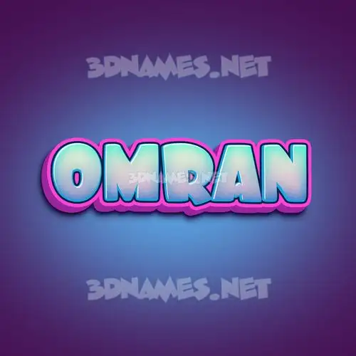omran in Phat Purple style - 3D name wallpaper