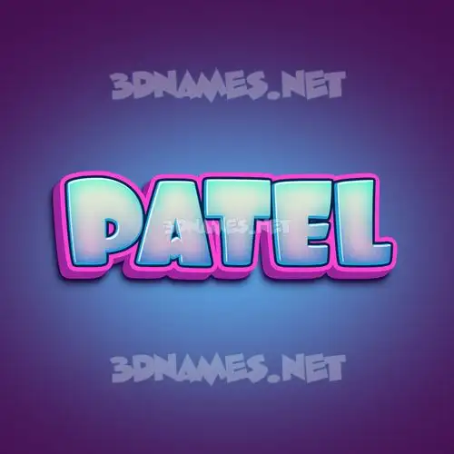 patel in Phat Purple style - 3D name wallpaper