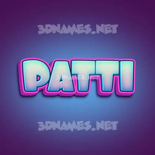patti in Phat Purple style - 3D name wallpaper
