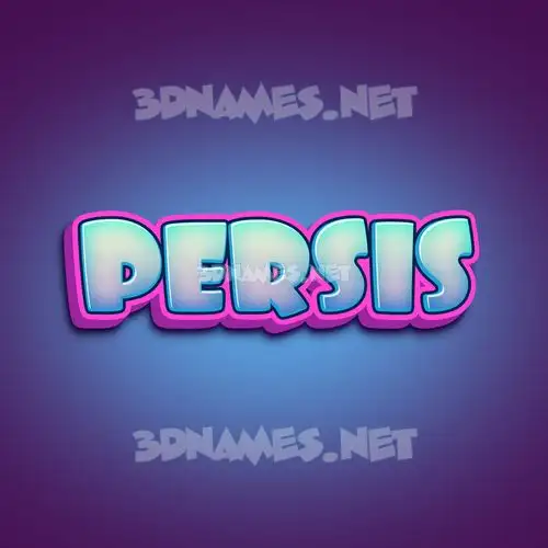 persis in Phat Purple style - 3D name wallpaper