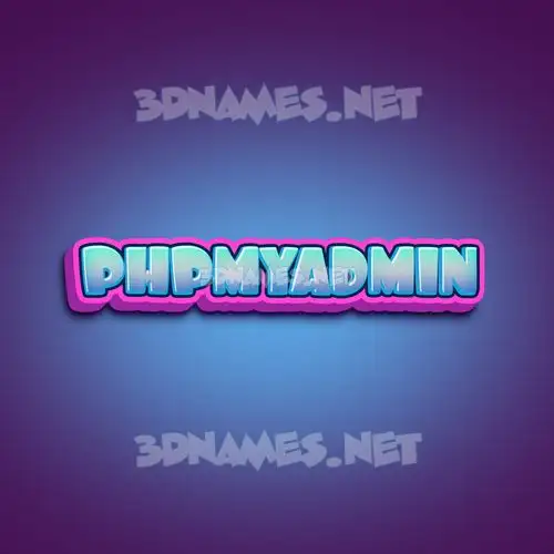 phpmyadmin in Phat Purple style - 3D name wallpaper