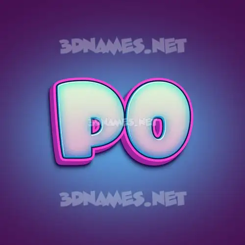 po in Phat Purple style - 3D name wallpaper po in Phat Purple style - 3D name wallpaper
