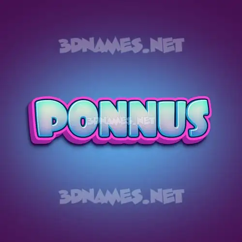 ponnus in Phat Purple style - 3D name wallpaper