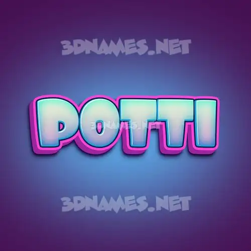 potti in Phat Purple style - 3D name wallpaper potti in Phat Purple style - 3D name wallpaper