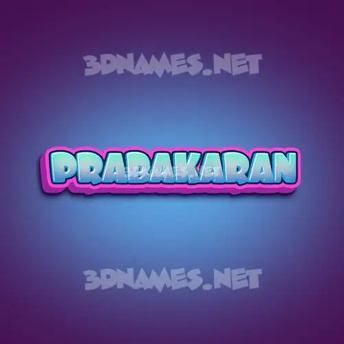 prabakaran in Phat Purple style - 3D name wallpaper