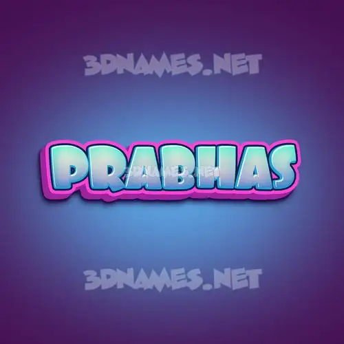 prabhas in Phat Purple style - 3D name wallpaper