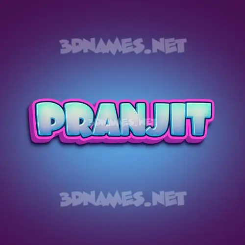 pranjit in Phat Purple style - 3D name wallpaper