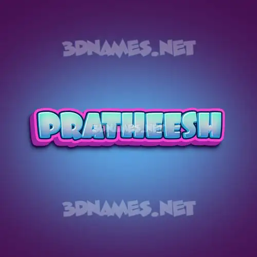 pratheesh in Phat Purple style - 3D name wallpaper