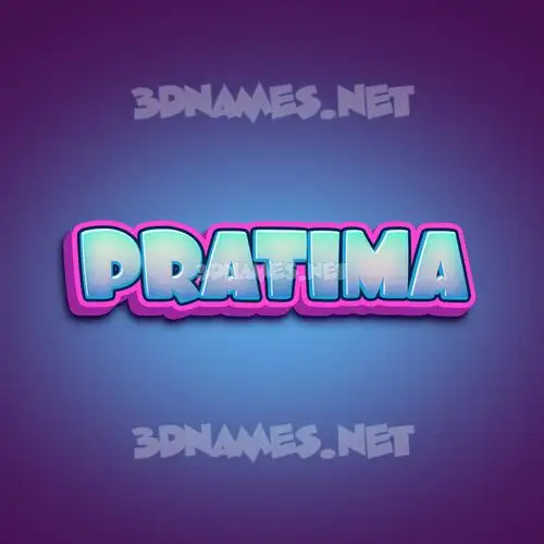 pratima in Phat Purple style - 3D name wallpaper