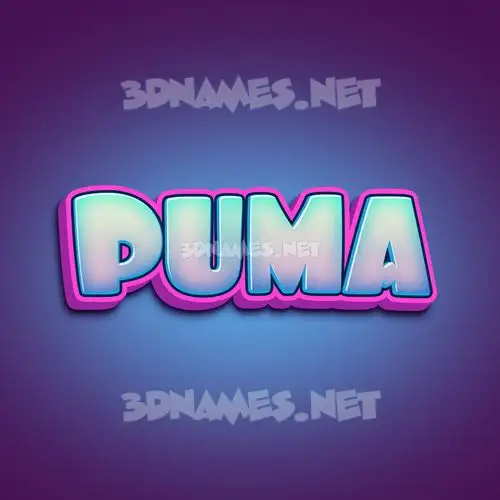 puma in Phat Purple style - 3D name wallpaper puma in Phat Purple style - 3D name wallpaper
