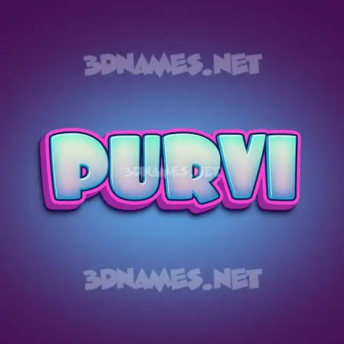 purvi in Phat Purple style - 3D name wallpaper