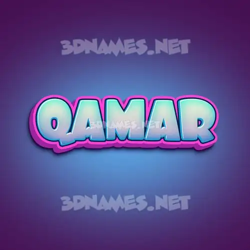 qamar in Phat Purple style - 3D name wallpaper qamar in Phat Purple style - 3D name wallpaper