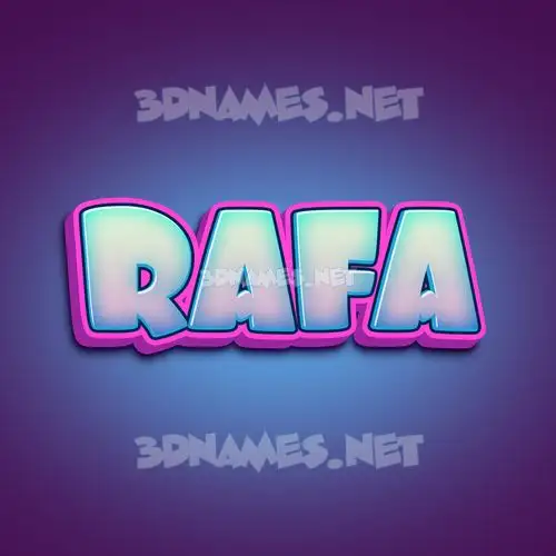 rafa in Phat Purple style - 3D name wallpaper