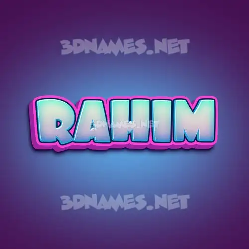 rahim in Phat Purple style - 3D name wallpaper
