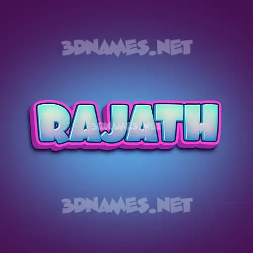 rajath in Phat Purple style - 3D name wallpaper
