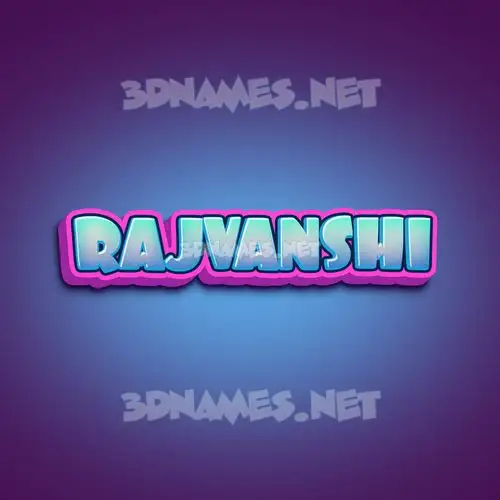 rajvanshi in Phat Purple style - 3D name wallpaper