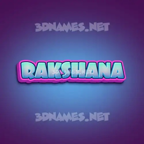 rakshana in Phat Purple style - 3D name wallpaper