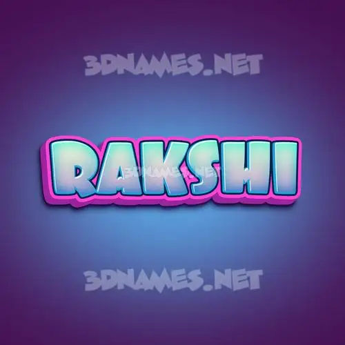 rakshi in Phat Purple style - 3D name wallpaper