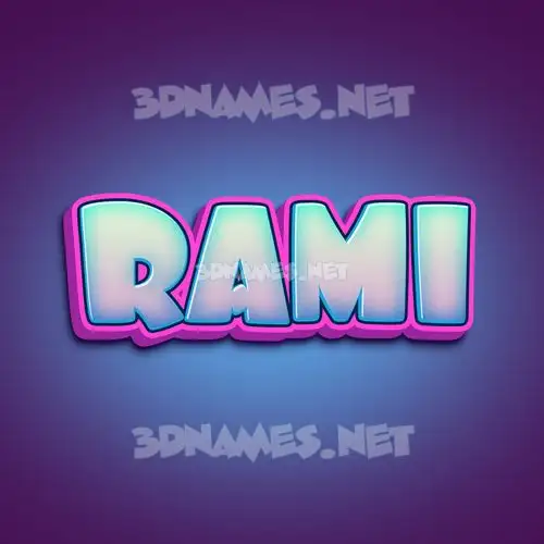 rami in Phat Purple style - 3D name wallpaper rami in Phat Purple style - 3D name wallpaper