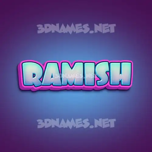 ramish in Phat Purple style - 3D name wallpaper