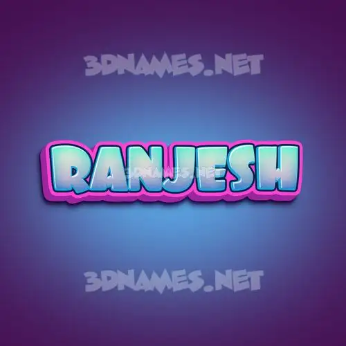 ranjesh in Phat Purple style - 3D name wallpaper
