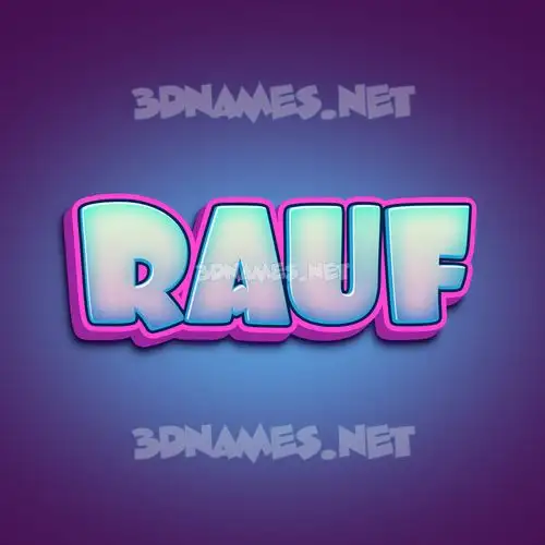 rauf in Phat Purple style - 3D name wallpaper rauf in Phat Purple style - 3D name wallpaper