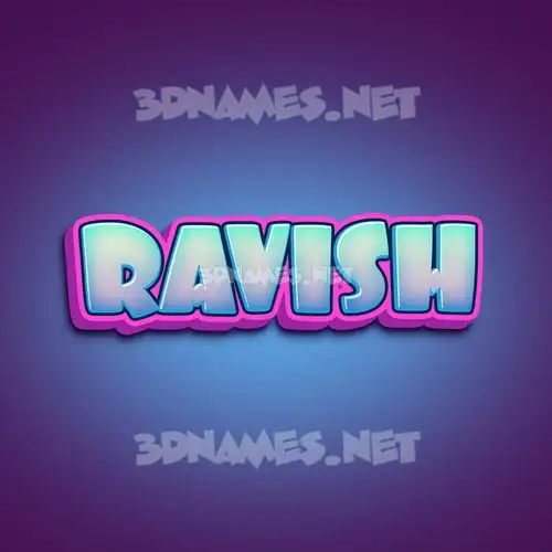 ravish in Phat Purple style - 3D name wallpaper ravish in Phat Purple style - 3D name wallpaper
