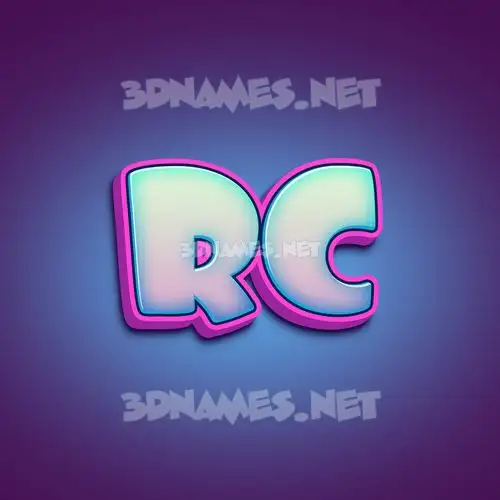 rc in Phat Purple style - 3D name wallpaper